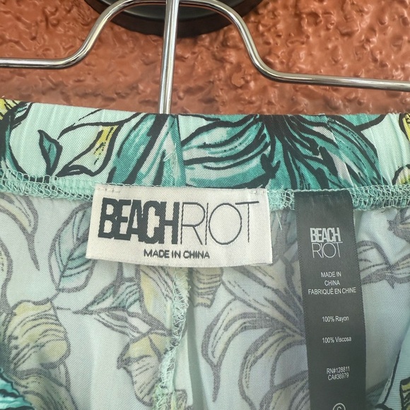 Beach Riot Blue Lagoon Pull On Elastic Waist Lounge Pants-Floral-Rayon-Small - Picture 2 of 3